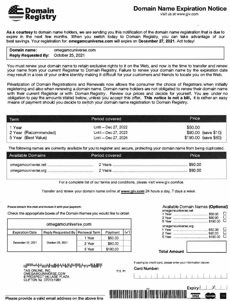 Remember this Domain Registry document when trying to avoid being scammed.